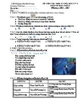 Đề kiểm tra định kì cuối học kỳ II môn Tin học Khối 5 - Năm học 2014-2015